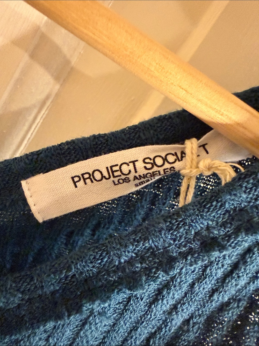 Project Social T Deep Teal Ribbed V-Neck Ruched Tank - Picture 6 of 7